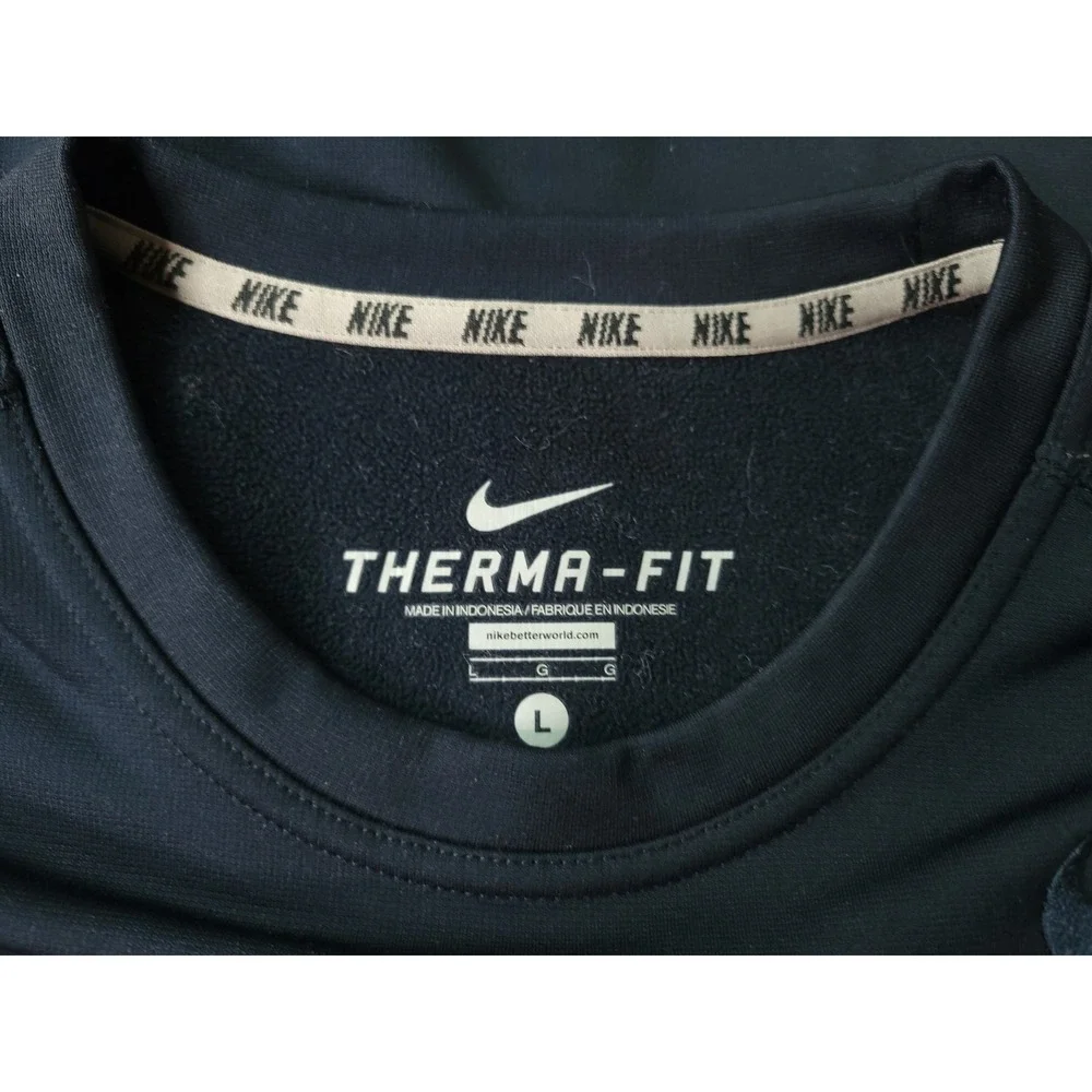 Nike‎ Therma-FIT Mens Navy Blue Crewneck Fleece Sweatshirt 408337-475 Size L